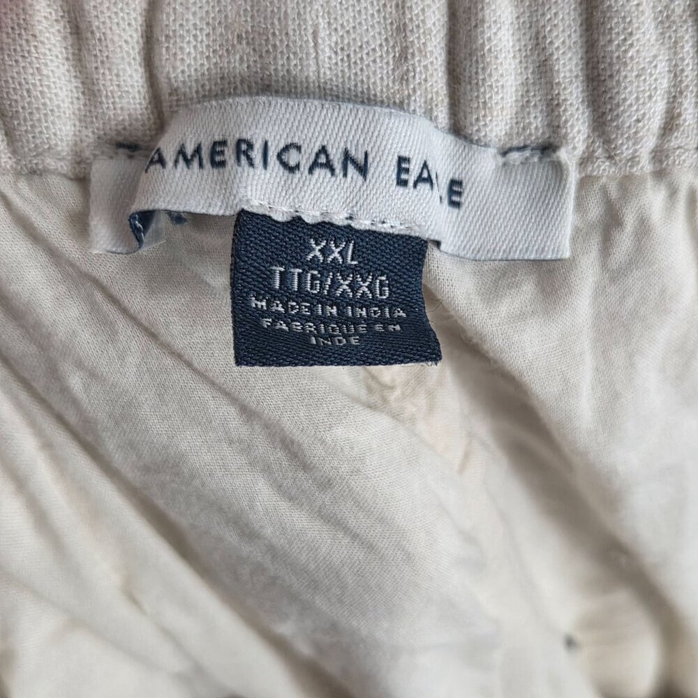 American Eagle Women's Linen Pants Beige Tan Elastic waistband Relaxed Size XXL - Picture 8 of 9